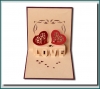 Love pop up 3D handmade greeting card