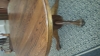 Selling 4 wooden round table with 2 leaf. 4 chairs.
